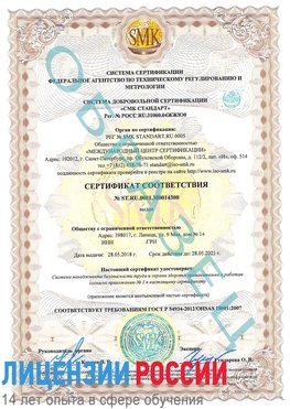 Образец сертификата соответствия Салехард Сертификат OHSAS 18001
