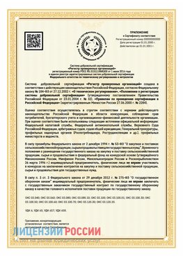 Приложение к сертификату для ИП Салехард Сертификат СТО 03.080.02033720.1-2020
